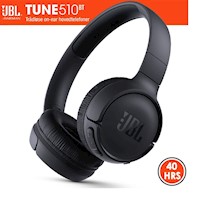Audifonos Bluetooth JBL 5.0 Pure Bass Sound Tune 510BT - NEGRO
