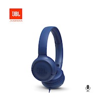 Audifonos JBL Pure Bass Sound On Ear T500 C Micro Blue