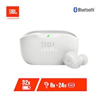 Audífonos Jbl in-ear Wave Buds Perfect Fit Bluetooth 32Hrs Ip54 Blanco