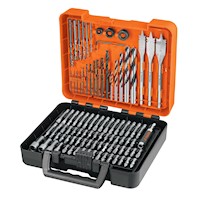 JUEGO DE 100 BROCAS Y PUNTAS EN ESTUCHE PLASTICO  TRUPER