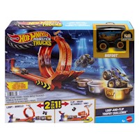 Hot Wheels Monster Trucks Competencia De Big Foot Giros