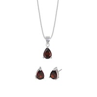 Set Collar y Aretes Elegancia Plata 925