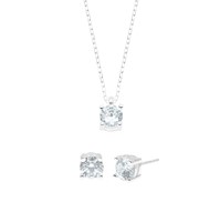 Set de Collar y Aretes Punto Luminoso Plata 925