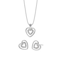 Set Collar y Aretes Magia Plata 925