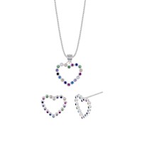 Set Collar y Aretes Reflejo Plata 925
