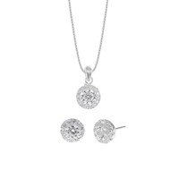 Set Collar y Aretes Luz Pura Plata 925