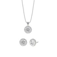 Set Collar y Aretes Brisa Marina Plata 925