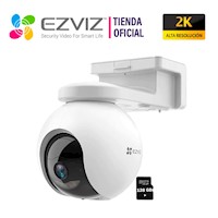 Cámara IP CB8 2K 3MP Ezviz Wifi 2,4GHz con Batería + SD 128GB