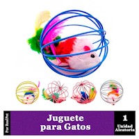 Juguete de Pelota Ratón para Gato 1 Unidad 6cm