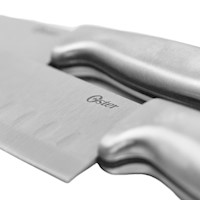 Juego Cuchillos Ac Santoku 2 Piezas Oster Baldwyn Plateado