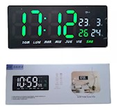 Reloj Digital de Pared LED con calendario fecha y Temperatura
