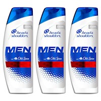 Pack x3 Shampoo Hombre Head & Shoulders Men Old Spice 375ml