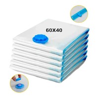 Set 6 Bolsas de Aire al Vacío de Viaje Ahorra Espacio Transparente 60x40cm