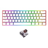 Teclado Redragon Dragonborn. Spanish K630w-Rgb White Brown Switch