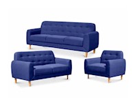 RABHÉ JUEGO DE SALA JENA 321  - AZUL