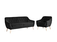 RABHÉ JUEGO DE SALA SOLANGE 31 - NEGRO