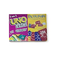 PICTIONARY Y UNO FLIP 2 EN 1 JUGUETE