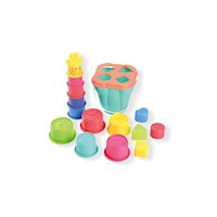 BALDE NARANJA DE ENCAJE PARA BEBE JUGUETE