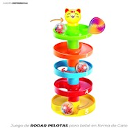 Juego de rodar pelotas en forma de gato para bebé