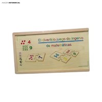 Juego Didáctico Domino de Madera Matemático