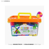 Juego Didáctico Policubos Caja x100 Pcs