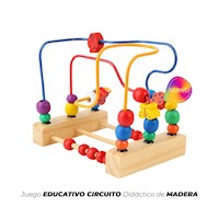 Juego didáctico de madera en forma de laberinto