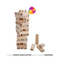 Juego Jenga Educativo Para Niños De Madera