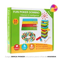 Juego Jenga Póker Educativo Para Niños De Madera