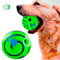 Pelota para Perros de Goma con Sonido, Verde, wobble