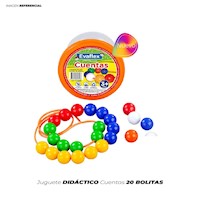 Juego Didáctico Cuentas De Colores 20 Unids