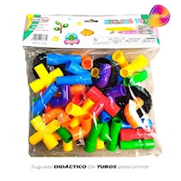 Juego Didáctico Tubos De Colores Para Armar