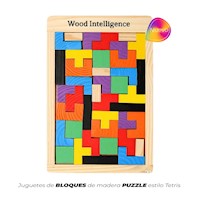 Juguete de bloques de madera puzzle estilo tetris