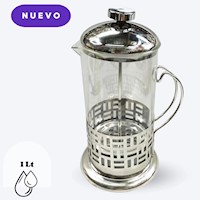 Cafetera de Prensa Francesa de Acero Inoxidable de 1 litro - Plata