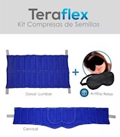 KIT COMPRESAS DE SEMILLAS  FISIOTERAPIA  ANTIFAZ RELAX REGALO TERAFLEX