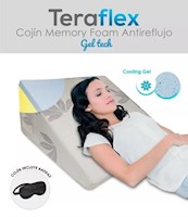 ALMOHADA COJIN ANTIREFLUJO CON GEL MEMORY FOAM ALOE VERA 64x60x30 CM