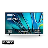 Sony TV 55" K-55S30 4K Ultra HD BRAVIA 3 Google TV con HDR