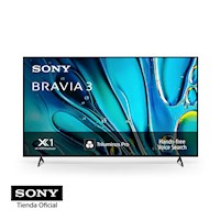 Sony TV 75" K-75S30 4K Ultra HD BRAVIA 3 Google TV con HDR