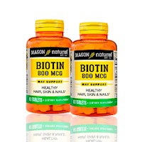 Vitamina Biotin 800 Mcg (60 Tab) Pack X2