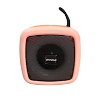 Wesdar - Parlante Bluetooth BT 5.1 5W 4hrs Led Colors - Rosa