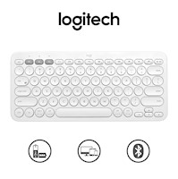 Teclado Logitech Bluetooth Multidispositivo Inalámbrico K380 Blanco