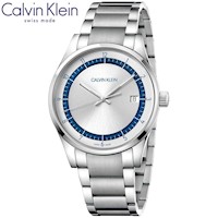 Reloj Calvin Klein Completion KAM21146 Suizo Cristal Zafiro Fecha Acero Inoxidable