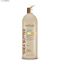 Kativa Acondicionador Shea Butter Rizos y Ondas Nutricion, Brillo de 1000 ml