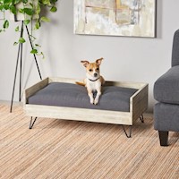 Cama para Mascotas Peggy color Ceniza Tu Mesita patas de Metal