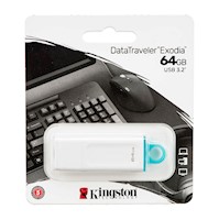 Memoria USB 3.2 Kingston Exodia 64GB - KC-U2G64-5R Blanco
