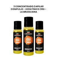 3 Concentrado Capilar Complejo - Keratínico 30g - La Brasiliana