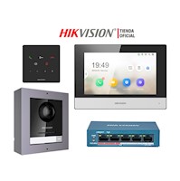 Kit Videoportero IP Hikvision DS-KIS602 Cámara 2MP App Llamada 1 Anexo