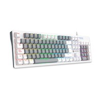 TECLADO MECANICO ANTRYX MK860L WHITE & GRAY PURPLE SWITCH