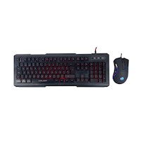 KIT GAMING HALION HA-810C MIRAGE TECLADO + MOUSE USB RETROILUMINADO COLORES