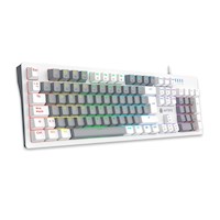 TECLADO MECANICO ANTRYX MK860L WHITE & GRAY RED SWITCH