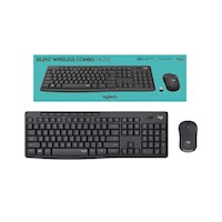 KIT  LOGITECH TECLADO + MOUSE MK295 WIRELESS silencioso BLACK